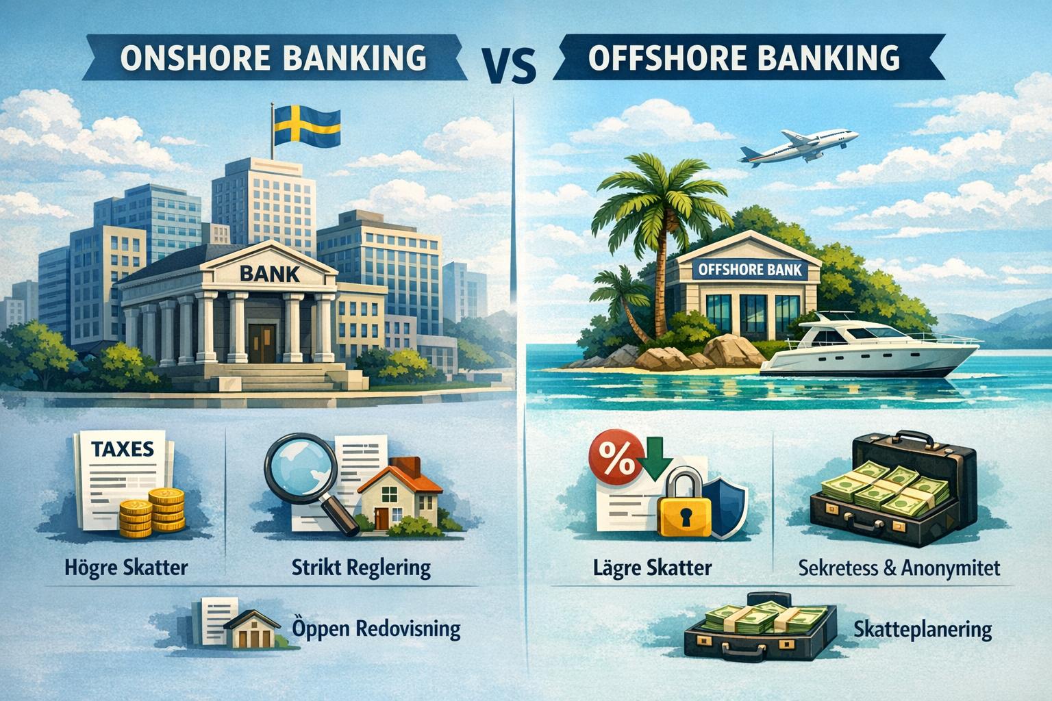 Vad är skillnaden mellan onshore och offshore banking